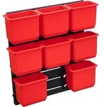 Qbrick System Container Set Nr. 2 Werkstattwand 39 x 35 cm mit 8 Beh&auml;ltern f&uuml;r