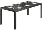 Outsunny Gartentisch Beistelltich Esstisch Garten WPC Tisch Gartenm&ouml;bel Alu 72cm