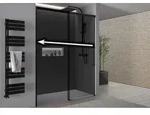 Nischendusche mit Schiebet&uuml;r DX906 FLEX - Soft-Close - 8 mm - Nano graues Glas...