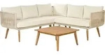 BELIANI Gartenm&ouml;bel 5er Set Taupe und Schwarz aus Akazienholz Modern mit