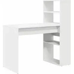 vidaXL Schreibtisch mit Regal Wei&szlig; 113 x 54 x 120 cm Holzwerkstoff - Wei&szlig;