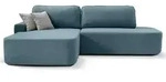 Ecksofa GAVI L-Form 270 cm &ndash; mit Schlaffunktion & Bettkasten, Blau, Eckseite...