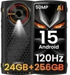 LAGENIO Panther2 Pro Schwarz Outdoor Handy Smartphone, 6,7" 120Hz GPS, 50MP Kamera,