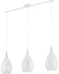 EGLO Pendellampe Razoni, 3 flammige moderne Pendelleuchte, Material: Stahl, Glas: