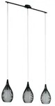 EGLO Pendellampe Razoni, 3 flammige moderne Pendelleuchte, Material: Stahl, Glas: