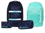 Satch, Schulrucksack-Set PACK Purple Laser 4-teilig, ab 5. Klasse - Lila