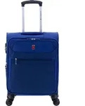 Gladiator 2000 4 Rollen Kabinentrolley 55 cm mit Dehnfalte - Blau
