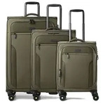 d&n Travel Line 9704 4 Rollen Kofferset 3-teilig mit Dehnfalte - Gr&uuml;n