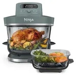 Ninja Hei&szlig;luftfritteuse Crispi Pro 7-in-1 AS101EUGY 8L Doppelglasbeh&auml;lter Aschgrau