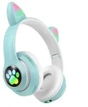 Avizar, Bluetooth Kinderkopfh&ouml;rer mit leuchtenden RGB Katzenohren, Minzgr&uuml;n - Gr&uuml;n
