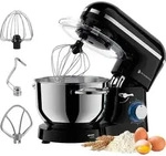 KitchenBrothers K&uuml;chenmaschine 2000W Schwarz - 6,2L R&uuml;hrsch&uuml;ssel - Mixer