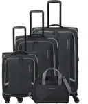 Travelite CORSIICA 4w Set 4-tlg L/M/S+Bordtasche - Schwarz