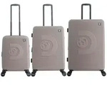 Discovery Kofferset Eclipse mit Trolleysystem und TSA-Schloss Sand One Size - Beige