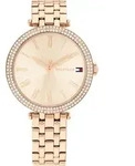 Tommy Hilfiger Damen Armbanduhr Natalie &Oslash; 34 mm, Rosegold Zifferblatt,...