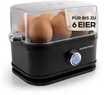 GOURMETmaxx Design-Eierkocher f&uuml;r 6 Eier mit Messbecher & Eierstecher - kompakt -