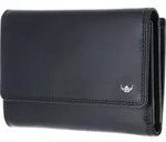 Golden Head Polo Geldb&ouml;rse RFID Schutz Leder 14 cm - Schwarz
