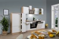 K&uuml;che K&uuml;chenzeile Leerblock Einbauk&uuml;che Eiche Wei&szlig; Merle 310 cm Respekta