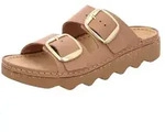 Rohde Damen Pantolette Leder Zweischnaller mit Plateausohle Alassio 6229,...