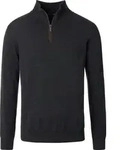 CASAMODA Herren Strick-Troyer Zipper Regular Baumwolle Anthrazit 6XL - Grau -...