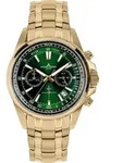 Jacques Lemans 1-2117ZK Herren-Chronograph Liverpool Goldfarben/Gr&uuml;n - Gr&uuml;n