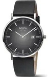 Boccia Herren Armbanduhr Slim 3648-04 Titan Lederband schwarz - Schwarz