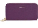 Lazarotti Geldb&ouml;rse Bologna Leather Double Zip Around Wallet Purple violett -...