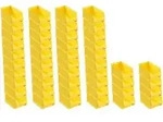 SuperSparSet 48x Gelbe Sichtlagerbox 3.0 | HxBxT 12,5x14,5x23,5cm | 2,8 Liter 