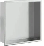 vidaXL Duschnische Geb&uuml;rstet Silbern 32x32x9 cm Edelstahl