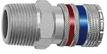 Riegler Sicherheitskupplung NW 10, Stahl/Messing verzinkt, R 3/8 AG