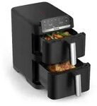 Tefal Easy Fry Crispy Stack, Doppelkammer-Hei&szlig;luftfritteuse, platzsparend und