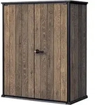 Keter Kunststoff Gartenschrank Signature Walnuss Alto 140 x 73,6 x 170,4 cm braun