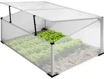 ECD Germany Fr&uuml;hbeet Gew&auml;chshaus mit Zweiteiliges Dach, 100x60x40 cm, 0,6m2 -