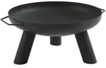Designer-Feuerschale &Oslash; 55 cm &ndash; Robuste Gartenfeuerschale aus Stahl, Schwarz...