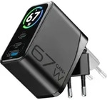 Cellularline PowerView IQ ACH 67W, Drinnen, AC, Schwarz - Schwarz
