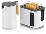 Arendo Fr&uuml;hst&uuml;cks-Set Edelstahl, Wasserkocher mit Temperatureinstellung 1,5l,