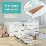 Kids Collective Kinderbett 70x140 / 80x160 Komplett Set inkl. Matratze,...