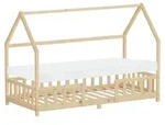 ML-Design Kinderbett 90x200cm mit Matratze H:10 Rausfallschutz Dach & Lattenrost