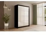 ALTDECOR Kleiderschrank mit Lacobel-Schiebet&uuml;ren, kugelgelagerte...
