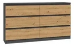 Topeshop M6 140 ANT/ART KPL Kommode - Grau/Braun