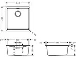 HANSGROHE 43361170 Einbausp&uuml;le S530-F400 - Schwarz