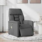 vidaXL Massagesessel Elektrisch Dunkelgrau Stoff