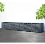 Westmann Metall M&uuml;lltonnenbox Kubus 10er 10x240 L Anthrazit 660x80x116 cm - Grau