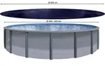 Poolabdeckung Rund f&uuml;r 366-400 cm Pools | Planenma&szlig; &Oslash; 460 cm | Schwarz |...