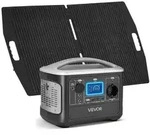 VEVOR Tragbare Powerstation, mit 100-W-Solarpanel, 600-W-Solargenerator,
