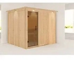 Karibu Sauna Innensauna Gobin Fronteinstieg ohne Zubeh&ouml;r 245x210x202 cm mit