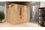 Karibu Sauna Innensauna Sodin Fronteinstieg Ofen 9 kW integr. Strg 210x184x202 cm mit