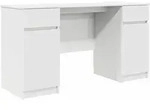 vidaXL Schreibtisch mit Schubladen Wei&szlig; 140 x 49 x 76 cm Holzwerkstoff - Wei&szlig;