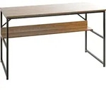 HAKU Schreibtisch eiche, schwarz - Metall, Spanplatte, B/H/T: 120x74x60 cm -...