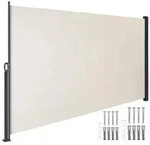 tectake&reg; Seitenmarkise 180 x 300 cm ausziehbar, mit Aufrollmechanismus - Beige