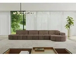 ALTDECOR Ecksofa in L-Form Livo-L3 - 422x173x79,5 cm Braun - Corner Sofa Bett